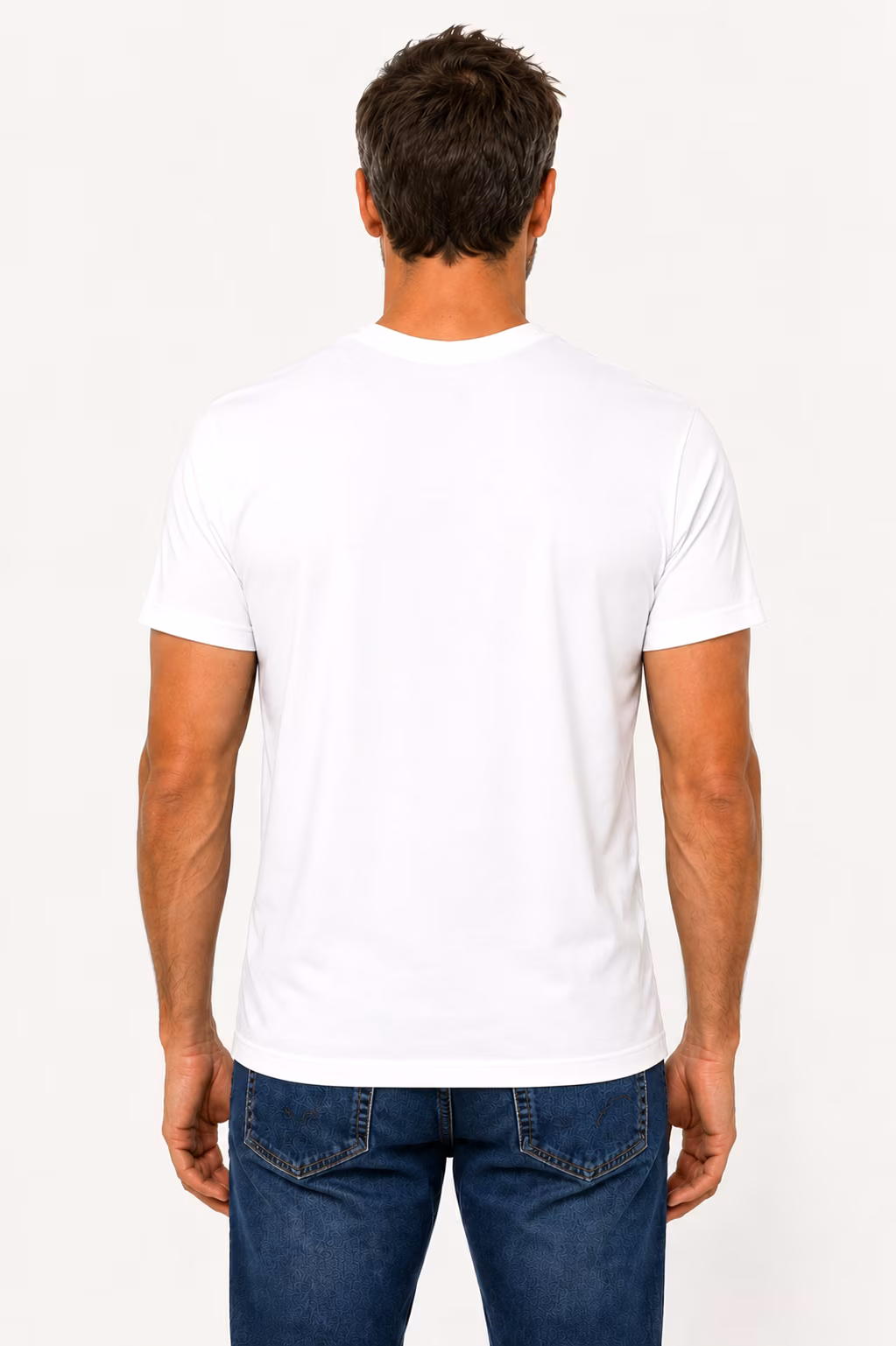 T-shirt Léger Col V — Porté arrière
